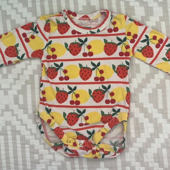 Mini Rodini Fruits Long Sleeve Bodysuit - Picture 2 of 4